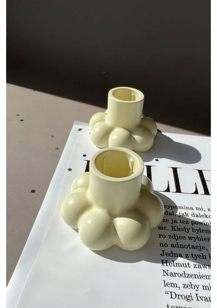 Şamdan Dekoratif Beton Mumluk 2’li Set fiyatları