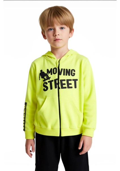 Erkek Çocuk Kapüşonlu Pamuklu Örme Hayvan Desenli Alt Üst Takım Kaliteli Şık Rahat indirimleri