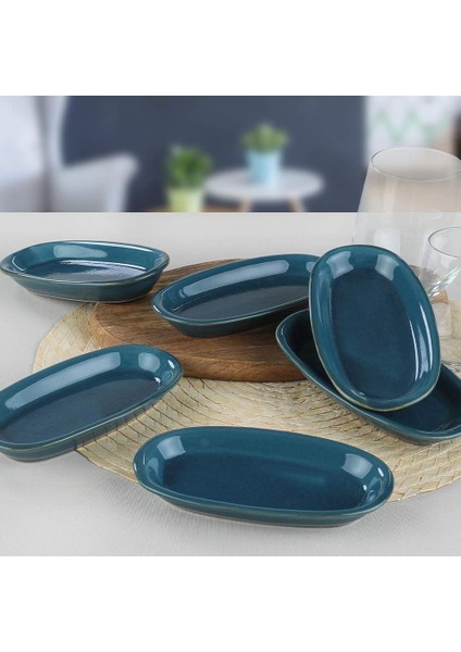 Safir Hitit Kayık Tabak 6 Adet 16 cm