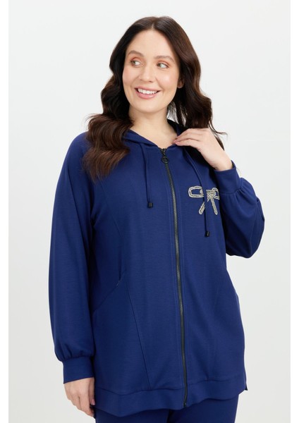 Büyük Beden Taş Baskı Sweatshirt-Lacı fırsatları