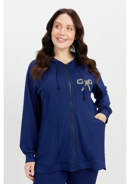 Büyük Beden Taş Baskı Sweatshirt-Lacı indirimleri