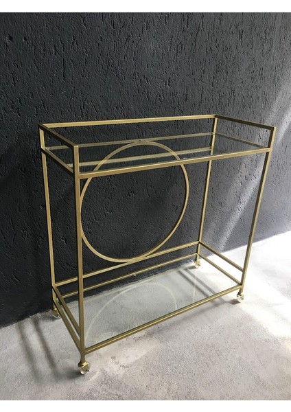 Metal Bar Servis Arabası, Gold Servis ve Sunum Arabası