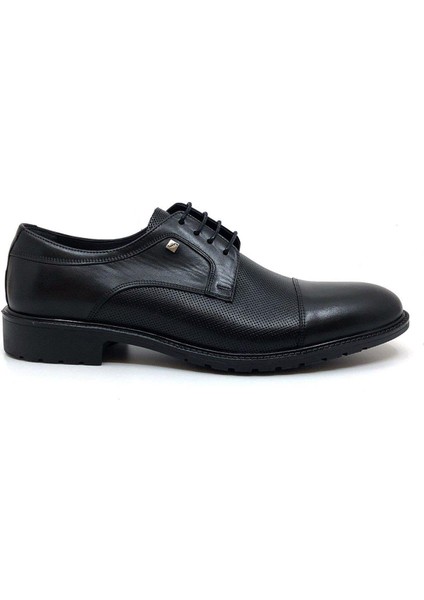 Bağcıklı Siyah Hakiki Deri Kauçuk Taban Klasik Erkek Ayakkabı 9512 46 fiyatları