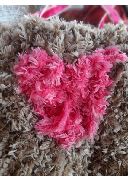 Hygge Pembe - Bej Bez Çanta Uzun Saplı