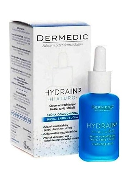 Dermedıc Hydraın3 Hıaluro Nemlendirici Yüz,boyun ve Dekolte Serumu 30ML