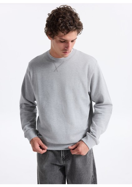 Bisiklet Yaka Gri Erkek Sweatshırt 12279677_JJGRADY Sweat Crew Neck