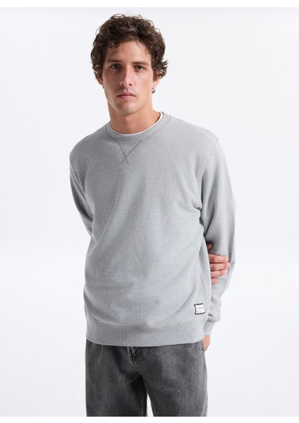 Bisiklet Yaka Gri Erkek Sweatshırt 12279677_JJGRADY Sweat Crew Neck fırsatları