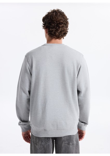 Bisiklet Yaka Gri Erkek Sweatshırt 12279677_JJGRADY Sweat Crew Neck
