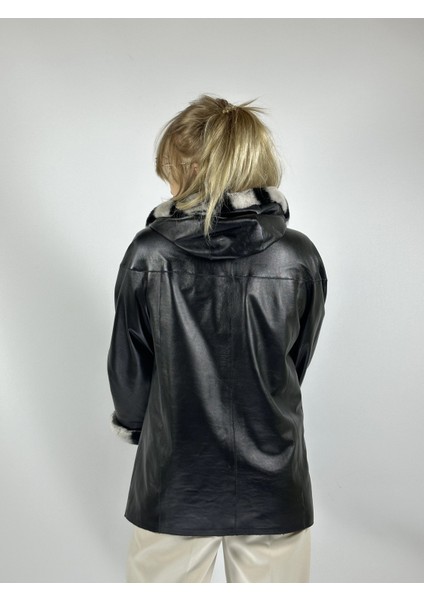 Çift Taraflı Giyilebilir Kadın Deri Mont 176 fırsatları