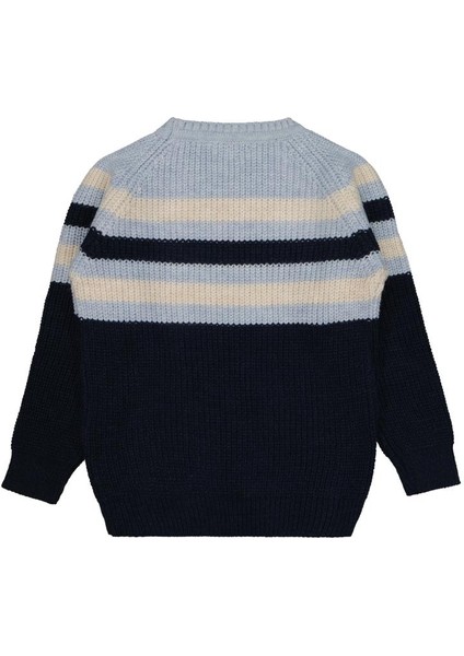 Çizgili 6-9 Yaş Kazak - Lacivert6-7 Yaş