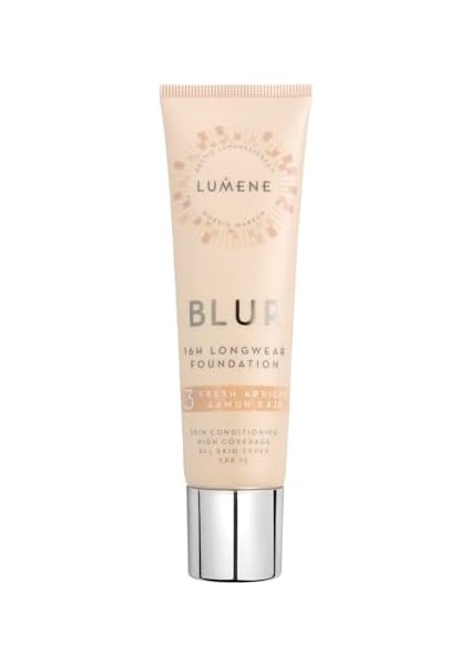 Lumene Blur 16H Longwear Foundation SPF15 16 Saat Kalıcı Fondöten SPF15 Fresh Apricot fiyatları
