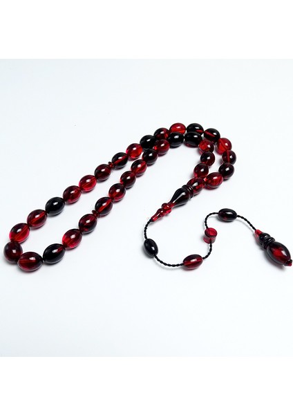 Kırmızı Siyah Ateş Kehribarı Tesbih modelleri