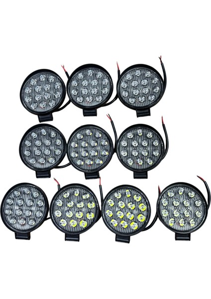 14 LED Off Road Çalışma Lambası Beyaz 12-24V 10 Adet Fiyatı (BX12 021)