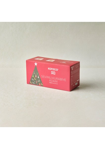 New Year Yılbaşı Sevimli Kurabiye Adam 2 Kişilik Kahve Fincan Takımı 80 ml fırsatları