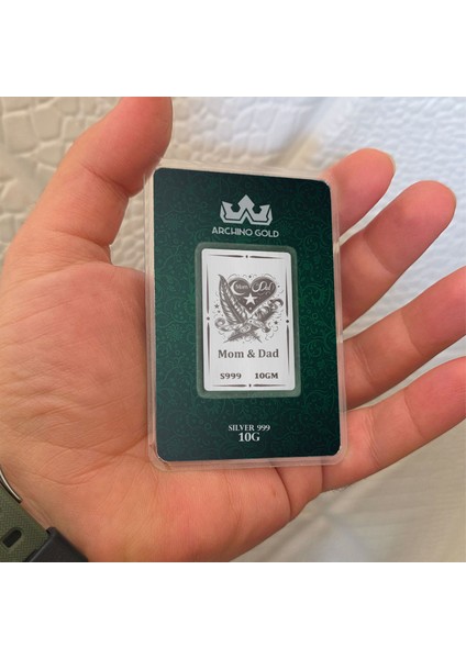 Şefkatin ve Sevginin Simgesi Olan Anne ve Baba Temalı Hediyelik 10 Gram 999 Ayar Gümüş KÜLÇESI-748 modelleri