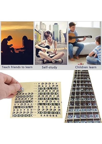 1 Adet Gitar Klavye Notu Müzik Terazisi Etiket, Klavye Etiket Etiket Acemi Uygulama Için Müzik Terazisi Etiketi modelleri