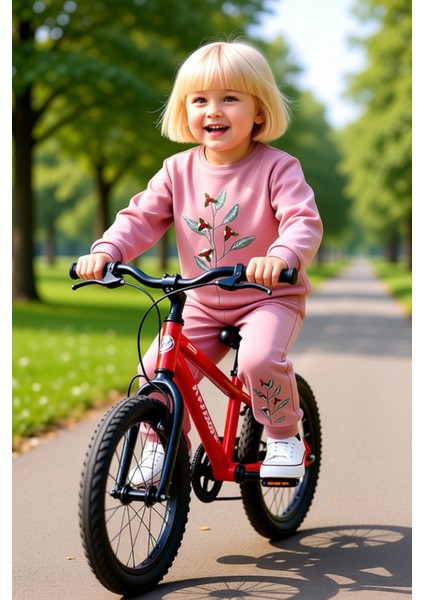 Kız Çocuk Pamuklu Örme Sweatshirt ve Eşofman Altı Takımı Bahar Esintisi Kaliteli Şık Rahat fiyatları