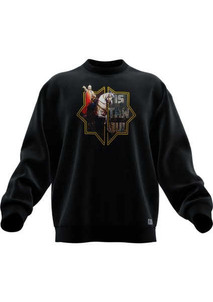 Fatih Sultan Mehmed Tasarımlı Rahat Kalıp Unisex Sweatshirt