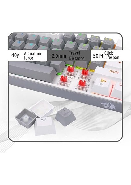 K616 Fizz Pro%60 3 Mod Kablolu, 2.4 Ghz Kablosuz, Bluetooth Mekanik Oyun Klavyesi, Doğrusal Kırmızı Şalter, Pro Drive/yazılım Destekli indirimleri