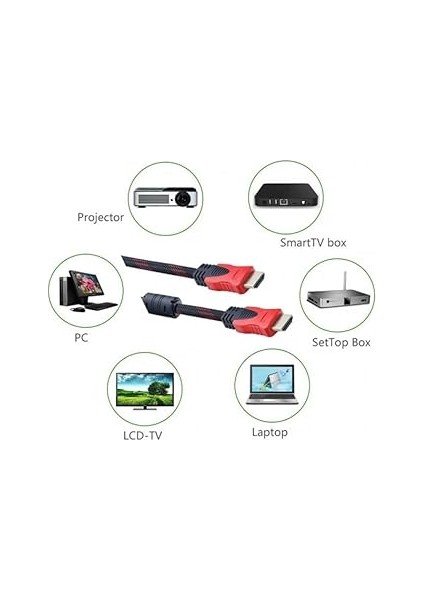 Ekstra Kalın Premium Örgülü HDMI Kablo 3 Metre – V1.4 High Speed Gold Uçlu Dayanıklı Computer Cable Bilgisayar Kablosu indirimleri