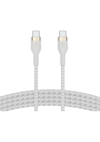 Boostcharge Pro Flex Örgülü USB C Tipi - C Kablosu (1m/3,3ft), Usb-If Sertifikalı Güç Dağıtımı Pd Hızlı Şarj Kablosu - Beyaz modelleri