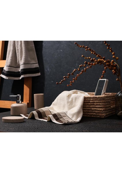 Sty Utica Bez Bordürlü Krem Havlu 50X90