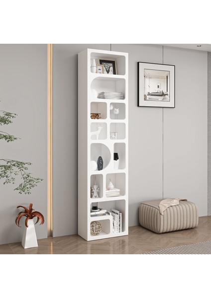 Bohem Kitaplık 205 cm Mebran - Beyaz modelleri