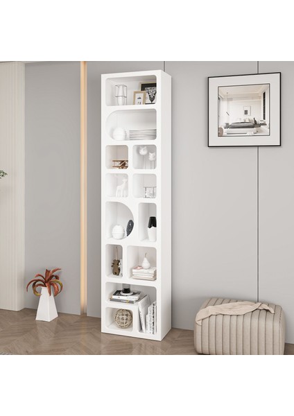 Bohem Kitaplık 205 cm Mebran - Beyaz indirimleri