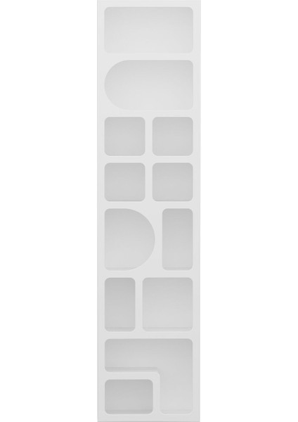 Bohem Kitaplık 205 cm Mebran - Beyaz