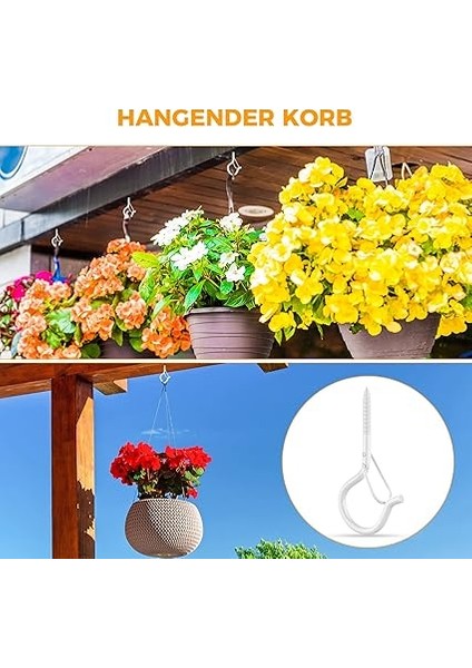Vidalı Kanca, Beyaz, Vidalamak Için Kanca, 20 Adet Tavan Kancası + 1 Adet Kanca Tornavida, Emniyetli Vidalı Kanca, Bitki Sepetlerini Asmak Için Kanca Vidaları indirimleri