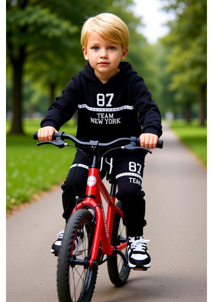 Erkek Çocuk Kapüşonlu Oversize Şardonlu Pamuklu Takım Rahatlık ve Stil Bir Arada Kaliteli Şık fiyatları