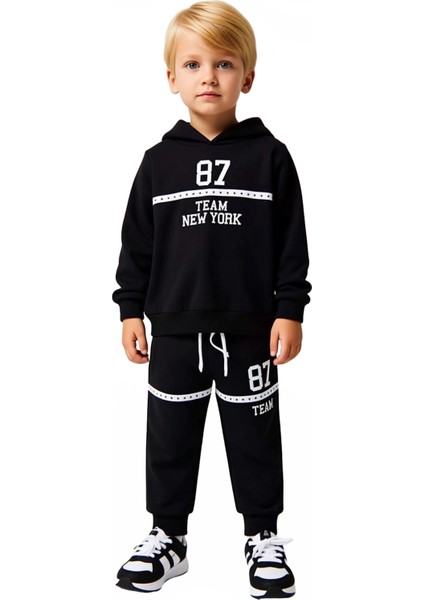 Erkek Çocuk Kapüşonlu Oversize Şardonlu Pamuklu Takım Rahatlık ve Stil Bir Arada Kaliteli Şık fırsatları