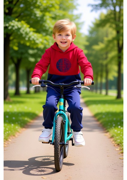 Erkek Çocuk Kapüşonlu Pamuklu Regular Fit Eşofman Takımı Kaliteli Şık Rahat Günlük fiyatları