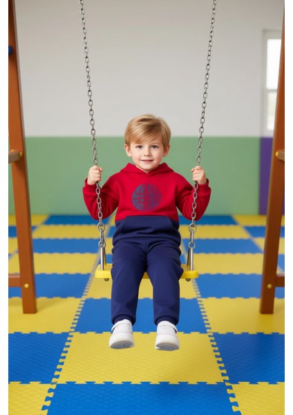 Erkek Çocuk Kapüşonlu Pamuklu Regular Fit Eşofman Takımı Kaliteli Şık Rahat Günlük modelleri