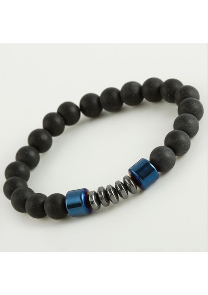 Hematit & Mat Onix Doğaltaş Bileklik