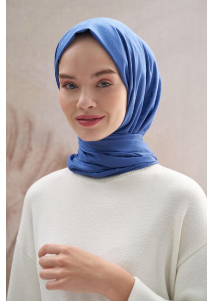 Antik Desen Pamuk Ipek Şal Indigo modelleri