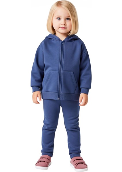 Çocuklar Için Sıcak Tutacak Kapüşonlu Üst ve Alt Takım Yumuşak Iç Astarı ve Rahat Kalıbıyla Kış fiyatları