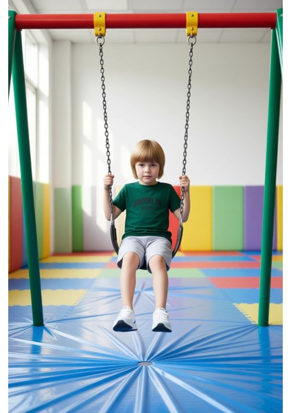 Erkek Çocuk Günlük Pamuklu Brooklyn Baskılı T Shirt ve Şort Kombinasyonu Kaliteli Şık Rahat