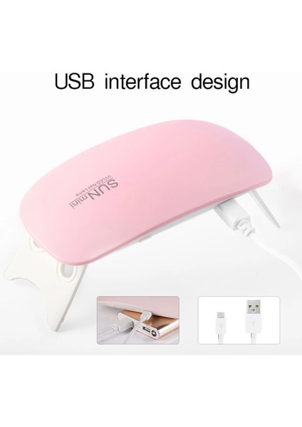 USB Şarjlı Mini Tırnak Oje Kurutma Makinesi 6 Watt Uv LED Jel Bazlı Cila Kürleme Işığı fırsatları