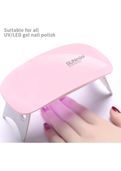 USB Şarjlı Mini Tırnak Oje Kurutma Makinesi 6 Watt Uv LED Jel Bazlı Cila Kürleme Işığı indirimleri