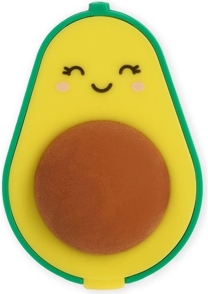 - Silgili Kalemtıraş, Boş Hazne, Yumuşak ve Temiz Silgi, 4 x 5,7 Cm, Avokado Motifi