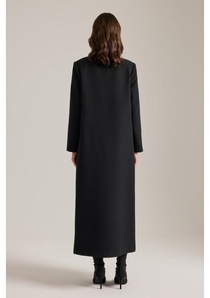 Özel Dokulu Kumaş Pardösü