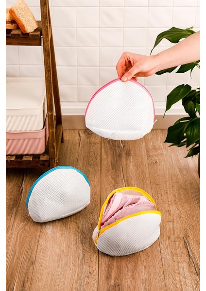 3 Adet Fermuarlı Sütyen Iç Çamaşırı Yıkama Filesi