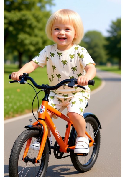 Erkek Çocuk Tropikal Baskılı Örme Pijama Takımı Tişört ve Şort Kaliteli Şık Rahat fırsatları