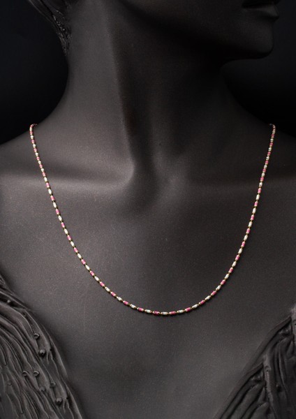 Pembe Mineli 14 Ayar Altın Kolye fiyatları