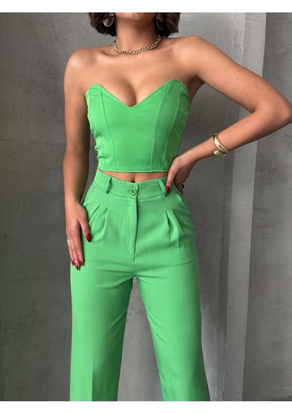 Palazzo Pantolonlu Alt Üst Takım Yeşil fırsatları