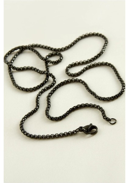 Kare Zincir Çelik Kolye 45 cm