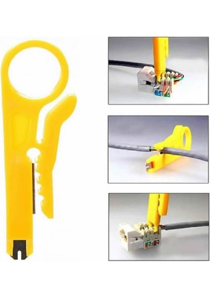 Yeni Nesil Ez RJ45 Sıkma Pensesi + Kablo Soyucu + 100 Adet Cover + 100 Adet Yeni Nesil Ez 8PC8C Utp Jak Network Aksesuarları Seti indirimleri