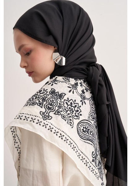 Şantuk Çift Taraflı Ipekli Şal Siyah