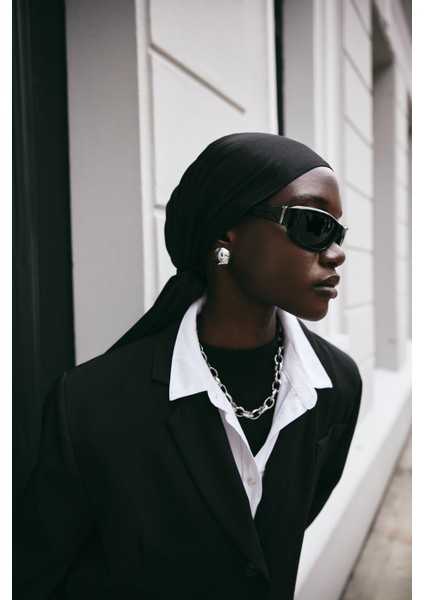 Şantuk Çift Taraflı Ipekli Şal Siyah